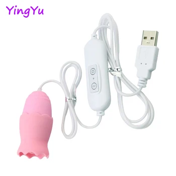 12 Modları Çift Titreşimli Yumurta Dil Vibratörler USB Güç G-spot Masaj Oral Yalama Klitoris Stimülatörü Seks Oyuncakları Kadınlar için 2