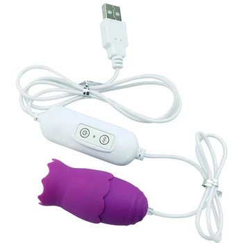 12 Modları Çift Titreşimli Yumurta Dil Vibratörler USB Güç G-spot Masaj Oral Yalama Klitoris Stimülatörü Seks Oyuncakları Kadınlar için 4