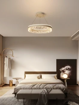 Yeni Modern kristal yuvarlak kolye ışık yemek oturma odası yatak odası odası kapalı aydınlatma armatürü Altın beyaz siyah renk AC85-260V