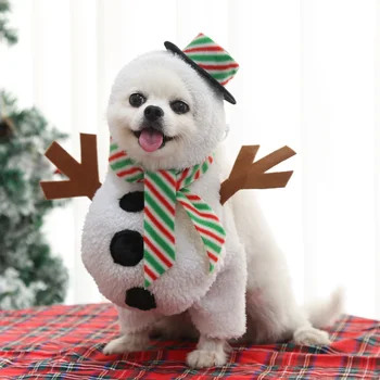Noel evcil köpek kıyafeti süslü elbise Kardan Adam Kostümleri Evcil Hayvan Giysileri Küçük Orta Köpekler için Noel Pet Coat Chihuahua Giysileri
