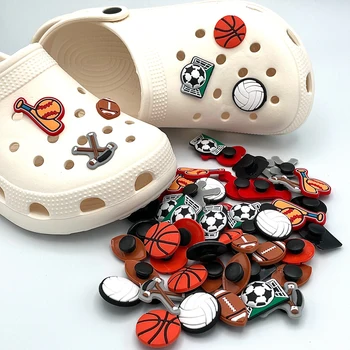 Kawaii Beyzbol Basketbol Spor Simgesi PVC Ayakkabı Rozetleri Dekorasyon Kadınlar İçin Croc Sandalet Takunya Takılar Çocuk Ayakkabı Aksesuarları 5