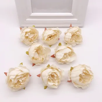5 adet / grup 5cm Yüksek Kaliteli Şakayık Çiçek Kafa İpek yapay çiçek Düğün Dekorasyon DIY Garland Zanaat Çiçek