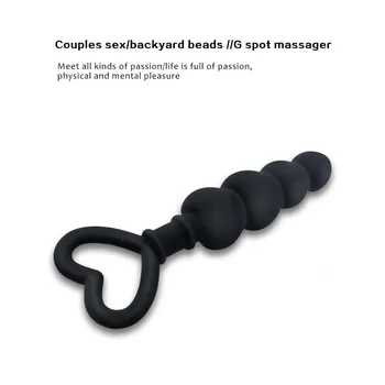 Silikon Uzun Anal Plug Butt Plug Kalp Şekli Anal Boncuk Seks Oyuncakları Kadınlar İçin Eşcinsel Erkek Çift Masturbator Hiçbir Vibratör Seks Shop