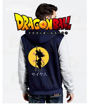 Son Goku dragon topu Tişörtü Hoodies Aydınlık Süper Saiyan Vegeta Erkekler Kabanlar Coat Boy Kapşonlu Kalın Ceket