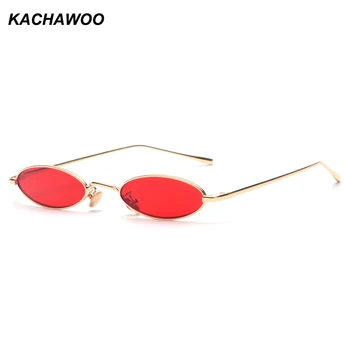 Kachawoo vintage küçük çerçeve güneş gözlüğü erkekler oval metal çerçeve altın kırmızı erkek retro güneş gözlüğü kadınlar ıçin 2018 uv400 1