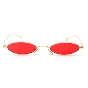 Kachawoo vintage küçük çerçeve güneş gözlüğü erkekler oval metal çerçeve altın kırmızı erkek retro güneş gözlüğü kadınlar ıçin 2018 uv400 5