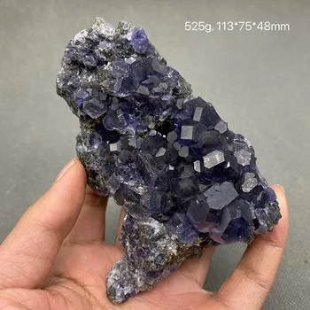 100 % Doğal mavi Mor florit küme mineral örnekleri Mücevher seviyesi Taşlar ve kristaller 0
