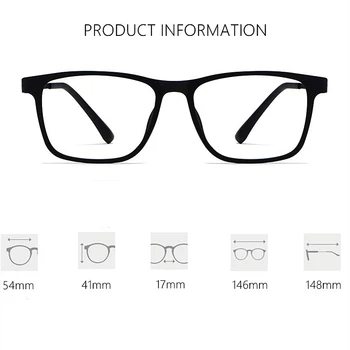 HDCRAFTER Saf Titanyum Optik erkek Gözlük Çerçeveleri TR90 Kadın Kare Büyük Boy Çerçeve Diyoptri Reçete Gözlük Aksesuarları 3