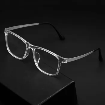 HDCRAFTER Saf Titanyum Optik erkek Gözlük Çerçeveleri TR90 Kadın Kare Büyük Boy Çerçeve Diyoptri Reçete Gözlük Aksesuarları 4