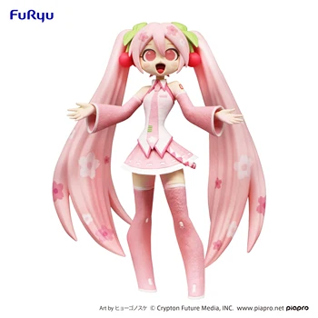 Stokta Furyu Vocaloid Hatsune Miku Sakura Miku 100 % Orijinal Pvc Anime Figürü Aksiyon Figürleri Model Oyuncaklar