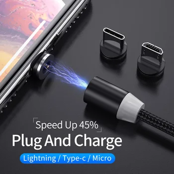Manyetik mikro USB C Tipi Kablo iPhone 11 Xiaomi Cep Telefonu Hızlı şarj USB kablosu Manyetik Şarj Kablosu Kablosu