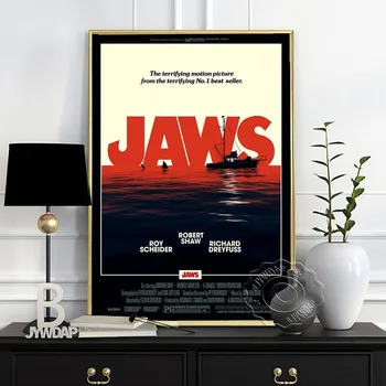 Jaws Film Korku Köpekbalığı Posterler Ve Baskılar Tuval Boyama Duvar Resimleri Için Oturma Odası Nordic Dekorasyon Ev Dekor Quadro