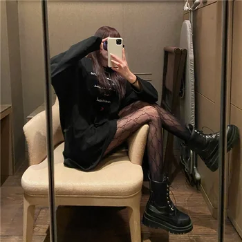 Kadın Seksi Mesh Külotlu Fishnet Erotik Naylon Fantezi Çorap Siyah Beyaz Tayt Erişim Uzun Kızlar yüksek Çorap Fishnet