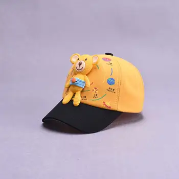 LDSLYJR 2021 Karikatür ayı pamuk Casquette beyzbol şapkası Ayarlanabilir Snapback Şapka çocuk erkek ve kız için 68
