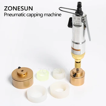 ZONESUN 10-50mm 28 29 30 31 32 38mm Güçlü manuel pnömatik içecek su şişesi kapatma makinesi