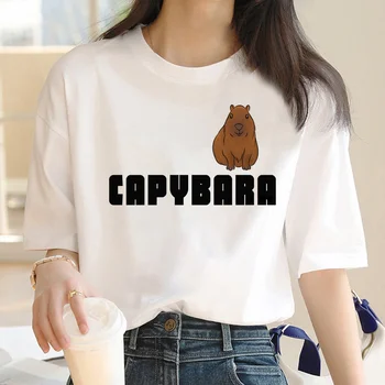 Capybara Tee erkekler streetwear komik t shirt adam Japon komik manga giyim 0
