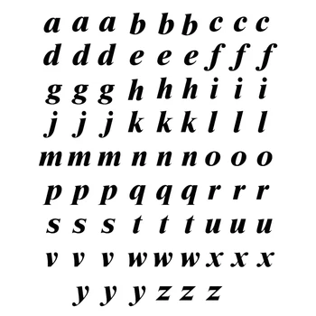 Alfabe Mektubu Kapaklar alt, karışık Vinil Çıkartması A'dan Z'ye A'dan Z'ye Çıkartmalar Zanaat DIY