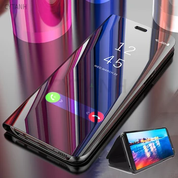 Samsung Note10 Lite Durumda Akıllı Ayna Flip Case Samsung Galaxy Not İçin 10 Lite ışık 2020 sm-n770f 6.7 