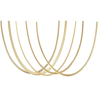Moda Kutusu Yılan Zincir Paslanmaz Çelik Kolye ıstakoz kanca Altın Renk Link Zinciri Kolye Kadın Erkek Hediyeler İçin 60 cm uzun