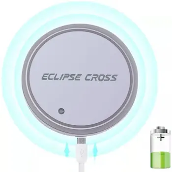 7 Renkli USB araba logosu Led atmosfer ışığı Bardak Aydınlık Coaster Tutucu Mitsubishi Eclipse Cross 2018-2021 İçin Oto Aksesuarları