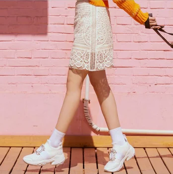 Tıknaz Ayakkabı Kadın Moda Kare Toka Kristal Örgü Ayakkabı Düz Platform Sneakers Kadınlar İçin Sneakers Zapatos De Mujer 2020