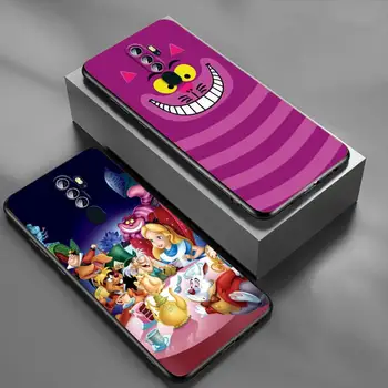 Disney Alice in Wonderland telefon kılıfı Siyah OPPO Bulmak İçin X5 X3 X2 Neo Lite A74 A76 A72 A55 A54S A53 A53S A16S A16 A9 A5 5G