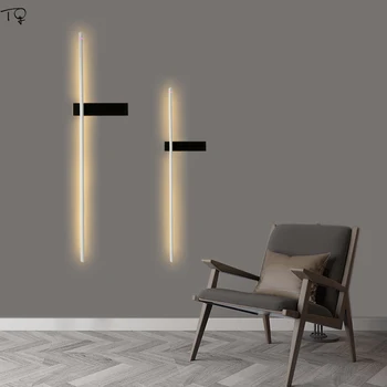 Iskandinav Minimalist Tasarımcı Uzun Duvar Lambası Modern LED iç mekan aydınlatması Oturma Odası Dekorasyon yatak odası lambası Arka Plan Çalışma Cafe