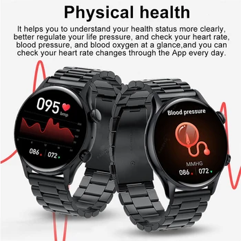 2022 Yeni NFC Smartwatch Erkekler AMOLED 390 * 390 HD Ekran Her Zaman Ekranda Bluetooth Çağrı akıllı saat IP68 Su Geçirmez Spor Saatler