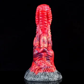 FAAK Fantezi Yapay Penis Enayi İle Büyük Hayvan Kurt Togue Tasarım Penis G-spot Teşvik Çok Renkli Kadın mastürbasyon için seks oyuncakları 0