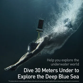 Baseus 7.2 inç Su Geçirmez telefon kılıfı Çanta yüzme kiti Evrensel Cep Telefonu Kılıfı telefon kılıfı Kapak Drift Dalış Sörf 4