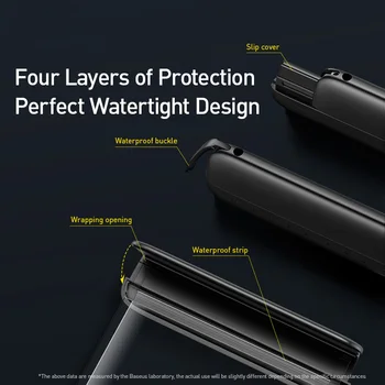 Baseus 7.2 inç Su Geçirmez telefon kılıfı Çanta yüzme kiti Evrensel Cep Telefonu Kılıfı telefon kılıfı Kapak Drift Dalış Sörf 5