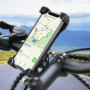 Anti Sarsıntı 360° Rotasyon Ayarlanabilir Smartphone Montaj Braketi Evrensel Bisiklet Tutucu Bisiklet Gidon Cep telefon tutucu Standı 4