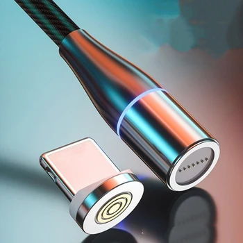 3A Manyetik Kablo Hızlı şarj 3.0 mikro usb şarj Tipi C Hızlı Şarj İçin iPhone 7 XS / Samsung S8 Mıknatıs Telefon veri Kabloları