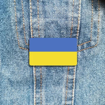 Ukrayna Bayrağı Broş Ukrayna Ulusal Bayrak Pin Sırt Çantaları İçin Şapka Çanta Elbise Vatansever Rozeti