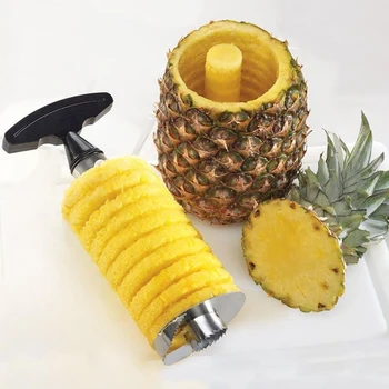 Paslanmaz Çelik Ananas Corer Soyucu Ananas Soyucu Kesici Kolay Meyve Parer Kesme Araç Silcer Mutfak Restoran Aksesuarları
