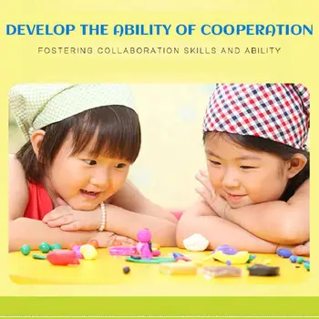24/36/50 Renkler Polimer Kil Fimo DIY Yumuşak Kil Seti Kalıplama Zanaat Fırın Fırında Kil Blokları Montessori Erken Eğitim Oyuncak Çocuklar İçin 4