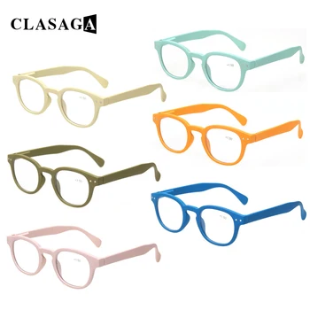 CLASAGA 6 Paket okuma gözlüğü Bahar Menteşe Erkekler ve Kadınlar Rahat ve Hafif Dekoratif Gözlük HD Okuyucu Gözlük 5