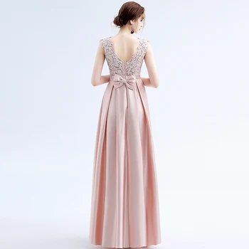 Ladybeauty Yeni varış zarif parti elbise abiye Vestido de Dresses aplikler elbise see through açılış geri 2019 4