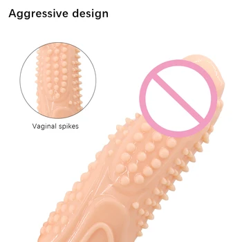 EXVOID Musluklar Genişletici Seks Oyuncakları Erkekler İçin Ereksiyon Yapay Penis Büyütme Büyük Penis Kollu G-spot Masaj Kullanımlık Silikon Prezervatif