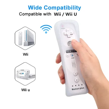 2 ADET Uzaktan Kumanda ile Nunchuck Denetleyici Wii Konsolu için Kablosuz Gamepad ile Hareket Artı Wii Oyunları için Kontrol