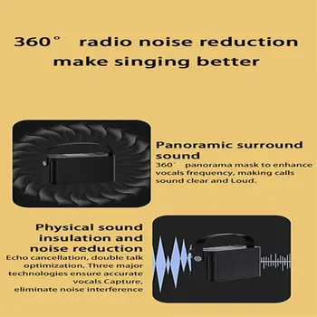 Ys-219 Karaoke Makinesi Hoparlör Sistemi 2 Mikrofon İle Taşınabilir kablosuz bluetooth uyumlu Ev Tv Ktv Seti Hoparlörler