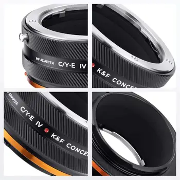 K & F Konsept C / Y-E IV PRO C/Y (Contax / Yashica) SLR Lens Dağı Sony E Kamera Gövdesi Adaptör Halkası Mat Lake