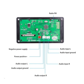 LCD Ekran 12V Amplifikatör WMA WAV FLAC APE MP3 Çalar Dekoder Kurulu Bluetooth uyumlu 5.0 Araba FM Radyo Ses Modülü