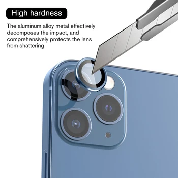 3 adet Kamera Lens Koruyucu iPhone 13 Pro / Max Metal Koruma Halkası Temperli Cam Filmi Koruyucu Kapak Telefon Aksesuarı 5