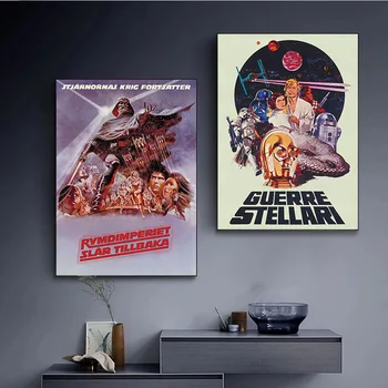 Yeni Bir Umut Retro Tuval Resimleri Disney Star Wars Karakter Posterler ve Baskı Duvar Sanatı Resimleri ıçin Oturma Odası Ev Dekorasyon