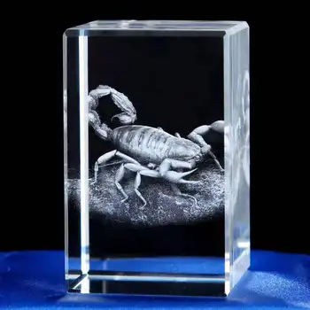 3D Oyma Kristal Hayvan Akrep Zürafa Roadrunner El Sanatları Cam Süsler Figürler Düğün Parti Hediyeler Ev Dekorasyonu 1