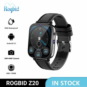 Rogbıd Z20 SPO2 Sensörü akıllı saat 4G Android 9.1 Smartwatch Erkekler Kadınlar Dört Çekirdekli 4GB 128GB 5.0 + 8.0 MP Çift Kamera Wifi GPS saati