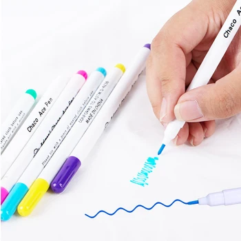 Mix 20 adet Su Silinebilir Kalemler Kaybolan Silinebilir Mürekkep Kumaş işaretleyici kalem ile şeffaf plastik saklama kabı Kapitone Dikiş Aracı 2