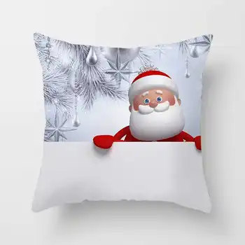 Ev Dekor Oturma Odası Dekorasyon Noel Karikatür Kardan Adam Sevimli Karakter Şenlikli Yatak Odası Yastık Kılıfı