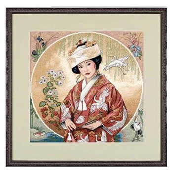 Amishop En Kaliteli Güzel Sayılan Çapraz Dikiş Kiti Japon Kızlık Kız Kadın Lady Loş 35109